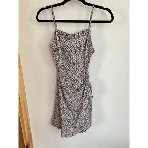 Abercrombie and Fitch Leopard Print Tie Waist Mini Dress